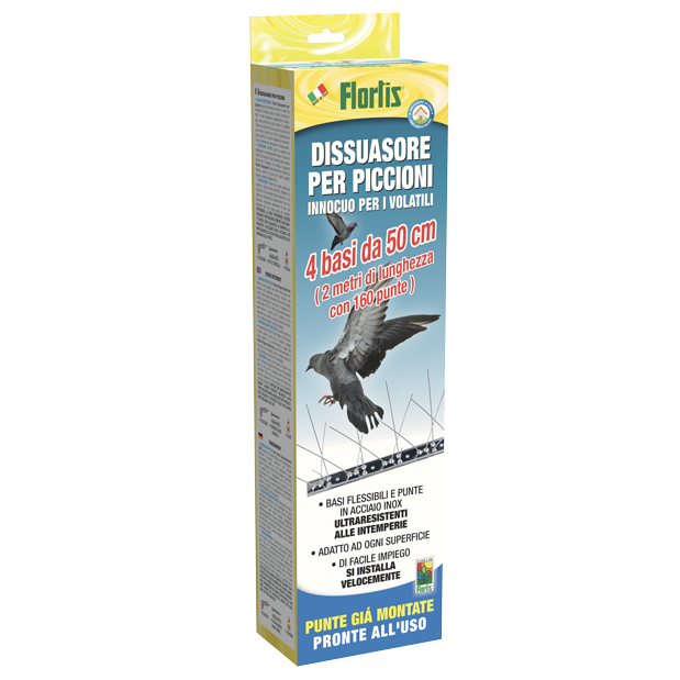 Dissuasore piccioni inox per 2 m