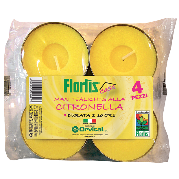 4 MAXI TEALIGHTS ALLA CITRONELLA